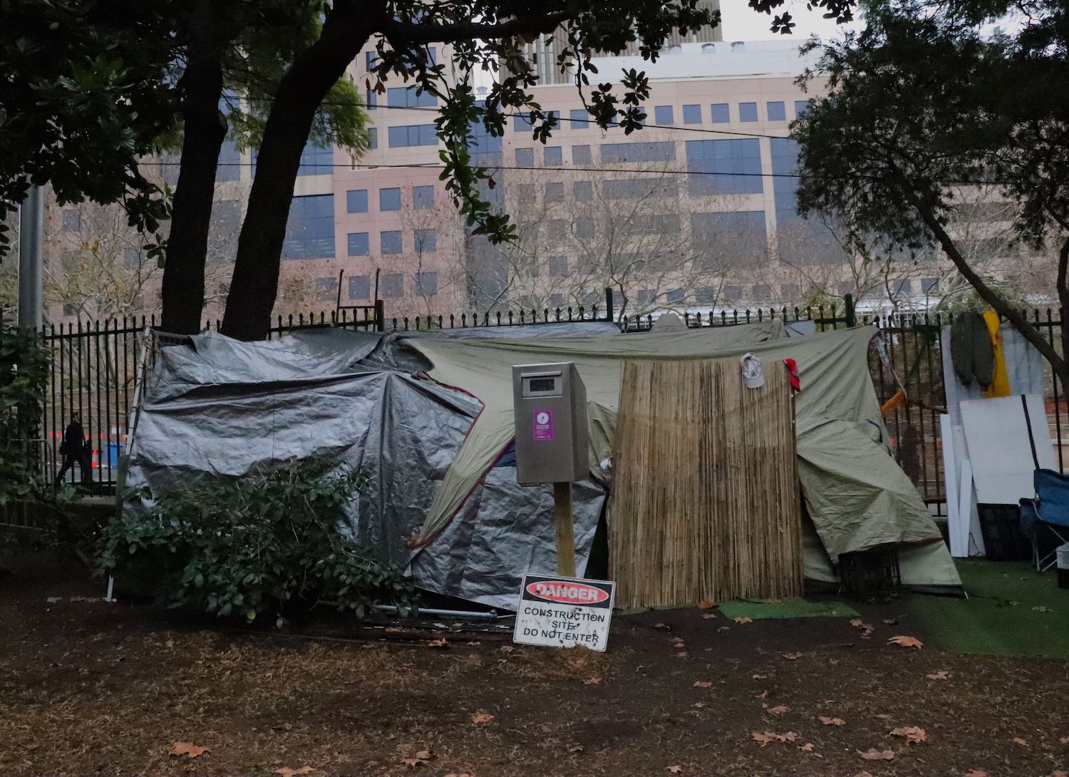 Pictured: Tents at Belmore Park, Sydney.